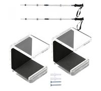 Generisch Hockey Stick Wall Holder - Mount Support Hooks, Protective Cushion Rack, Space Saving Athletic Accessory Hanger | Bedroom Gym Shed Entryway Team Club Practice Gear Organization