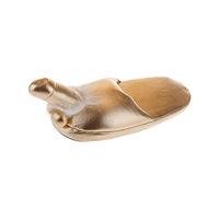 Generisch Hombre adulto, monocromo, creatividad, modelado divertido, Zapatillas de algodón, apelación, estampado dorado, Zapatillas planas, dorado, Talla única