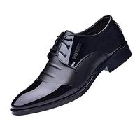 Generisch Hombres Hombres Hombres Moda Negocios Zapatos de dedo del pie Traje Zapatos Zapatos Casual Hombres Zapatos de cuero, Negro , 43 EU