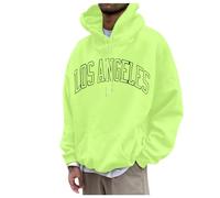 Generisch & Hombres Moda Hombre Ocio Impresión 3D Impresión Impresión Sudadera con Capucha Manga Larga Sudadera Top Sudadera Hombre Clásica, verde menta, S