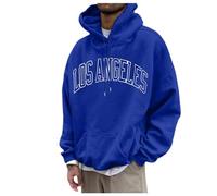 Generisch & Hombres Moda Hombre Ocio Impresión 3D Impresión Impresión Sudadera con Capucha Manga Larga Sudadera Top Sudadera Hombre Clásica, azul, S
