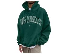 Generisch & Hombres Moda Hombre Ocio Impresión 3D Impresión Impresión Sudadera con Capucha Manga Larga Sudadera Top Sudadera Hombre Clásica, Verde militar., S