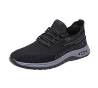 Generisch Hombres Primavera y Fly Tejida Malla Transpirable Ortopédica Al Aire Libre Fitness Casual Zapatos Deportivos Hombres Zapatos de Negocios 43, Negro , 42 EU