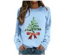 Generisch Hoodie Damen Hoodie Sweatshirt Hoody Pullover mit Kapuze passende Outfits für Mama Mich, Frohe Weihnachten, Sweatshirt, Mama ich, Pullover, Baby, T-Shirt Weihnachtsbaumspitzen, azul claro, S