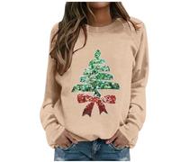 Generisch Hoodie Damen Hoodie Sweatshirt Hoody Pullover mit Kapuze passende Outfits für Mama Mich, Frohe Weihnachten, Sweatshirt, Mama ich, Pullover, Baby, T-Shirt Weihnachtsbaumspitzen, caqui, L