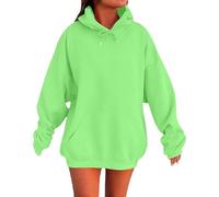 Generisch Hoodie Damen Oversize Freizeit Pullover mit Taschen leichte Sportjacke Fitness Langarmshirt Basic Hoodie Baumwolle Sweatshirt mit Kapuze Passform bequem Top Zip Up Hoodie, #2-verde menta, XS
