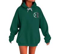 Generisch Hoodie Damen Oversize Freizeit Pullover mit Taschen leichte Sportjacke Fitness Langarmshirt Basic Hoodie Baumwolle Sweatshirt mit Kapuze Passform bequem Top Zip Up Hoodie, #1-verde, XXL