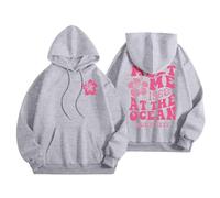 Generisch Hoodie Damen Oversize Schleife Print mit Backprint Winter Warm Casual Hoodie leichte Fleece Cute Übergangss Pulli Teenager Mädchen Tops Langarmshirt Outdoor Pullover, N.º 5, S