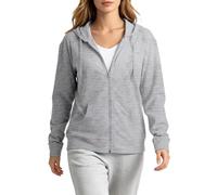 Generisch Hoodie Damen Zip Hoodies Winter Kapuzenpullover Einfarbig College Jacke Lockerer Sweatshirt Mode Kapuzenjacke Outdoor Sweatjacke Sport Kapuzenpulli Oversized, O gris., XXL