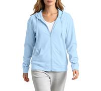 Generisch Hoodie Damen Zip Hoodies Winter Kapuzenpullover Einfarbig College Jacke Lockerer Sweatshirt Mode Kapuzenjacke Outdoor Sweatjacke Sport Kapuzenpulli Oversized