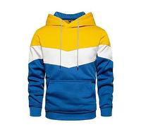 Generisch Hoodie Herren Oversize 5XL Kapuzenpullover Farbblock Sweatshirts Langarm Winterpullover mit Kapuze Jogging Sweatpullover bequeme warme Hoodies Sport Style Kaputzenpulli mit Kängurutaschen