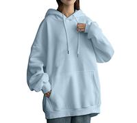 Generisch Hoodie Mujer Oversized M-2XL, Sudadera para mujer con capucha, corte holgado, sudaderas con forro polar, sudaderas con capucha, chaqueta de entretiempo con capucha, chaqueta deportiva de