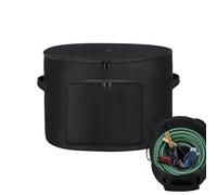 Generisch Hose Storage Pot, Water Hose Holder, Weatherproof Organizer Bucket, Built-In Drain Holes, Heavy-Duty Construction, Ideal for Backyard Patio and Poolside Gardening, Black