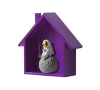 Generisch House Shaped Box, 25 x 8 x 24 cm Rustic Wooden Houseshaped Wall Storage, Multi-Functional Design Farmhouse Home Sign, Charming Small Nursery Shelf Decor for Kid's Room, Wedding, Living Room