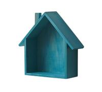 Generisch House Shaped Box, 25 x 8 x 24 cm Rustic Wooden Houseshaped Wall Storage, Multi-Functional Design Farmhouse Home Sign, Charming Small Nursery Shelf Decor for Kid's Room, Wedding, Living Room