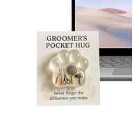 Generisch Huella - Decoración de fiesta de cuidador de animales con tarjeta | Regalo motivacional para apreciación | Regalo para mujeres, hombres, adultos, niños, novias, amigos