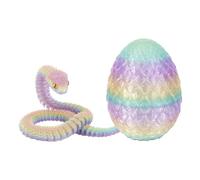 Generisch Huevo De Dragón con Serpiente En El Interior, Huevo De Serpiente 3D, Huevo Impreso Decoración Móvil Figura, Reducción del Estrés Decoración del Hogar Articulada | Multipropósito