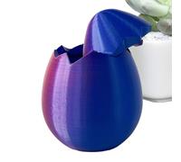 Generisch Huevo impreso en 3D, hecho a mano, decoración coleccionable, huevos de Pascua sin rellenar, para niñas, cesta de Pascua, amigos, familia, hogar, escuela, escritorio, decoración de mesa