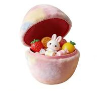 Generisch Huevos de Pascua de terciopelo, 8,3 pulgadas, hueco con acabado de terciopelo suave, huevo de Pascua ligero con diseño fácil de abrir, rellenos de cesta de vacaciones, suministros para cazas