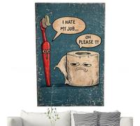 Generisch Humorvolle Wandkunst,30 x 20 cm Vintage Humor Schilder - cuarto de baño - para restaurante, hotel, fiesta de vacaciones en interiores, hogar, habitaciones, estudiantes, apartamento