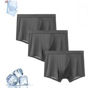 Generisch Ice Boxer Pro, Nuvellor Ultra Comfortable Premium Silk Underwear for Men,Breathable Seamless Cooling Boxer Calzoncillos, 3 unidades, I, L