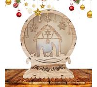 Generisch Ighted Nativity Scene Indoor - Lámpara LED 3D de madera