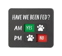 Generisch Imán de alimentación para perros, indicador AM/PM con deslizador sí/no, recordatorio de alimentación para perros, para armarios, paredes, diarias, puertas, cajas, casas, apartamentos,