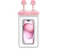 Generisch Impermeable Mobile Enclosure Floating Transparent Pouch Adjustable Lanyard Touchscreen Compatible Sealed Protection Beach Pool Cruise Kayaking Travel Adventure Use Outdoor Gear Kit Bag, rosa