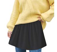 Generisch Imprimir Plus Extensor de capa de media raya Slip Pure Women Rock Rock, Negro , L