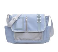 Generisch Itabag Dulce Transparente Bolso Crossbody Bolso Bandolera Bandolera Bandolera Estilo Japonés Ligero Fechado Bolsa Escolar Multiusos Pines Pantalla, azul celeste, 480.00x260.00x220.00mm