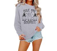 Generisch Its Fall Yall Calabaza Halloween Leopardo Sudadera Casual Manga Larga Jersey Camisa Tops Blusa (Gris, XXL)