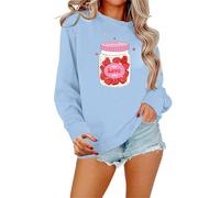 Generisch Its Fall Yall - Sudadera para mujer, diseño de calabaza, Halloween, leopardo, informal, manga larga, jersey de manga larga (Sky Blue, L)