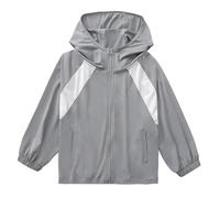 Generisch Jacke Kindermode Lässige Sonnenjacke für Jungen und Mädchen (8-16 Jahre) (Grey, 12-13 Years)