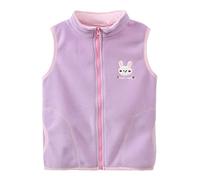 Generisch Jacke Kleinkind Babys Neugeborenes Jungen Cartoon Auto Kaninchen Drucke Warme Dicke Frühling Winter Ärmellose Weste Kleidung Mantel (Purple, 2-3 Years)