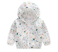 Generisch Jacke Kleinkind-Jungen-Mädchen-Sonnencreme-Jacken, Die Karikatur-mit Oberbekleidung-Reißverschluss-Mäntel Drucken (Green, 3 Years)