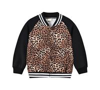 Generisch Jacke Kleinkind Jungen Mädchen Winter Langarm Mode Drucke Kapuzenoberteile Weicher Mantel Jacke (Brown, 18-24 Months)