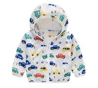 Generisch Jacke Kleinkind-Jungen-Sonnencreme-Jacken, Die Karikatur-mit Oberbekleidung-Reißverschluss-Mäntel Drucken (Yellow, 12 Months)