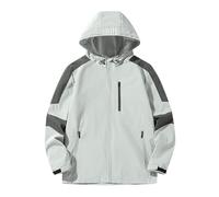 Generisch Jacke Winddichte Jacke für Jungen und Mädchen für Kinder Leichte winddichte Outdoor-Sportjacke für Kinder (Grey, 10-12 Years)
