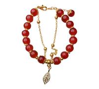 Generisch Jade Gold Bracelet Natural Double Layer Adjustable Classic Bracelet For Women Glashütte Herren Armbanduhr, talla única, Vidrio, Sin gemas