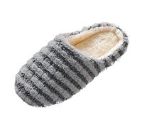 Generisch Japonés Primavera-Invierno Pareja Mudo Piso Suave Zapatillas de Casa Hombres Mujeres Suelo de Madera Antideslizante Silent Algodón Pantuflas 034, c, 45 EU