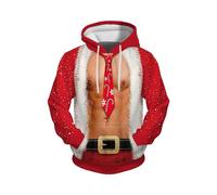 Generisch Jersey de Navidad para hombre con motivos navideños, suéter de invierno, sudadera cálida de invierno, sudadera con capucha fea, sudadera con capucha divertida y divertida, ropa de Navidad, O