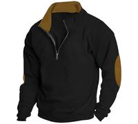 Generisch Jersey para hombre con cuello en V, sudadera para hombre, talla 4XL, corte ajustado, camiseta de manga larga, monocolor, sudadera básica, cómoda, camiseta de entrenamiento, cuello alto