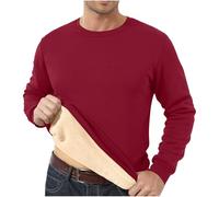 Generisch Jersey para hombre sin capucha, camiseta de manga larga para hombre, algodón, 5XL, jersey de punto de corte ancho, jersey de forro polar, unisex, camiseta deportiva ligera, suéter de ocio