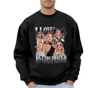 Generisch Jersey sin capucha para él - Hecho a medida para el Día de San Valentín - Jersey de forro polar cálido con ajuste moderno - Idea de regalo única para parejas (Plata, S)