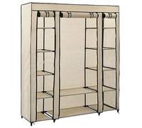 Generisch jiangboyue-282435 - Armario de tela con compartimentos (150 x 45 x 176 cm), color crema