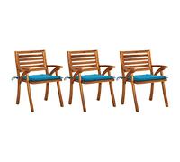Generisch jiangboyue-3060793 - Sillas de comedor de jardín con cojín (3 unidades)