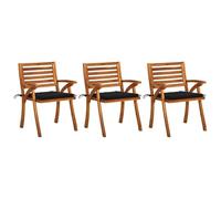 Generisch jiangboyue-3060802 - Sillas de comedor de jardín con cojín (3 unidades)