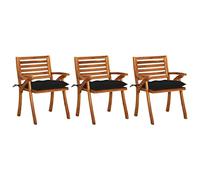 Generisch jiangboyue-3060847 - Sillas de comedor de jardín con cojín (3 unidades)