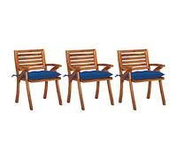 Generisch jiangboyue-3060856 - Sillas de comedor de jardín con cojín (3 unidades)