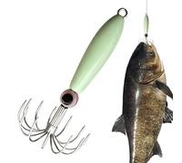 Generisch Jigs de calamar luminosos 12 agujas de metal accesorios de pesca